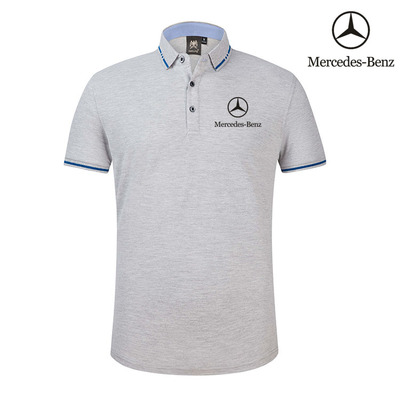 2022 Polo Mercedes Benz Homme Pique Col Contrasté Manche Courte Coton Extensible